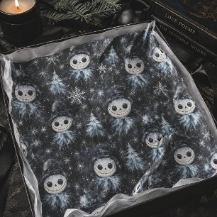 Papel De Seda Gótico Papai Noel Assustador Natal Inverno