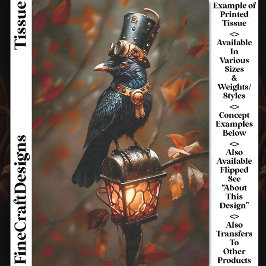 Papel De Seda Gótico Steampunk Corvo, Lanterna, Decoupagem DC2L
