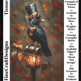 Papel De Seda Gótico Steampunk Corvo, Lanterna, Decoupagem DC2R