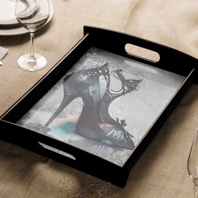 Papel De Seda Gótico Vogue Grunge | Teal Splash Stiletto High He (Criador carregado)