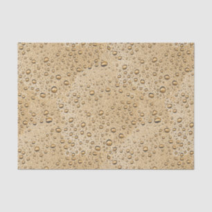 Papel De Seda gotículas de água Dourada