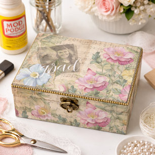 Papel De Seda Grad Floral Música de Piano Jornal Decoupage
