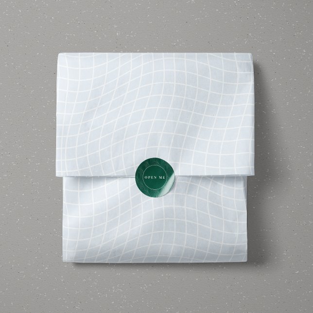 Papel De Seda Grade Distorcida Moderna | Geométrico Fluido Minim (Criador carregado)