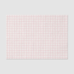 Papel De Seda Grade Pastel Wobbly Grid Xadrez Rosa Ballet