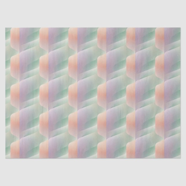 Papel De Seda Gradiente Abstrato Pastel de Cor Suave Estética (Frente )
