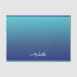 Papel De Seda Gradiente azul-ombre personalizado
