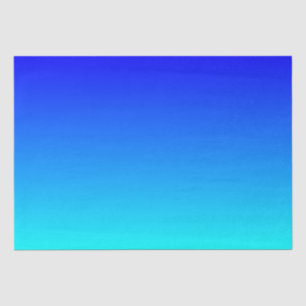 Papel De Seda Gradiente de Aqua para Azul