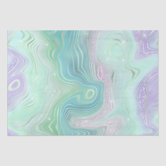 Papel De Seda Gradiente de Arco-Íris Iridescente e Estratos de F (Frente )
