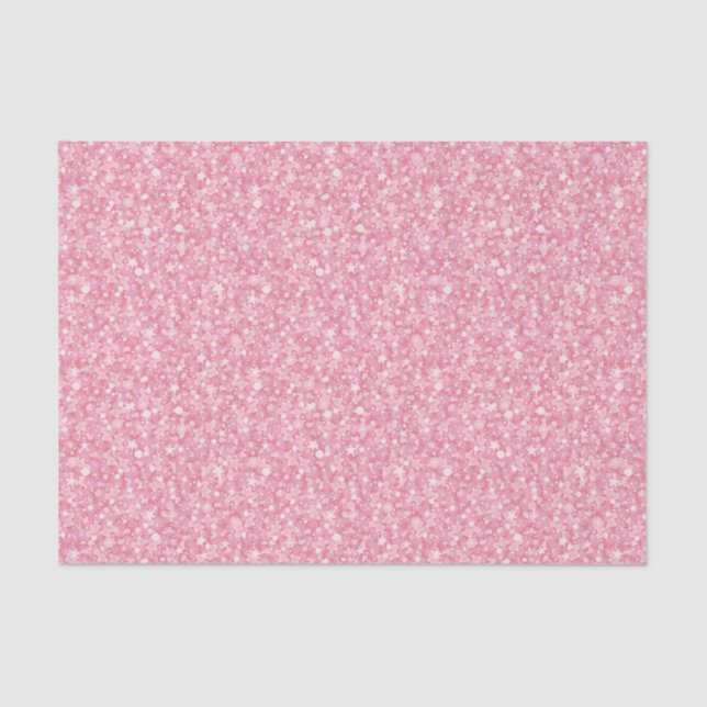 Papel De Seda Gradiente De Prata Rosa-Brilhante. (Frente )
