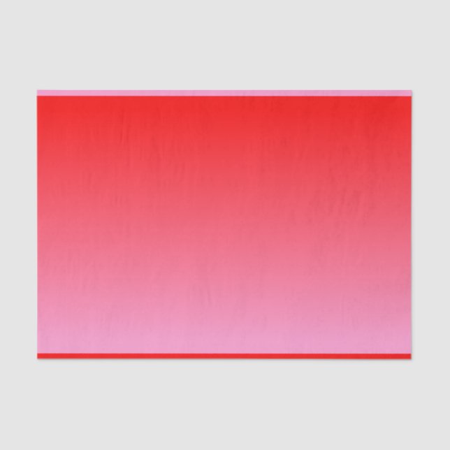 Papel De Seda Gradiente de Valentin Rosa e Vermelho (Frente )