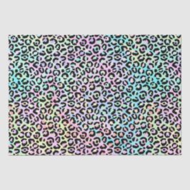 Papel De Seda Gradiente Íris e Manchas de Leopardo 