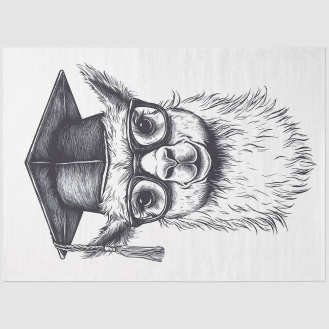 Papel De Seda Graduação Llama (Frente )