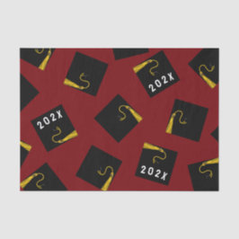 Papel De Seda Graduação Maroon 2025