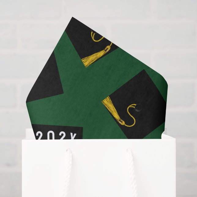 Papel De Seda Graduation Verde (Sacola de presentes)