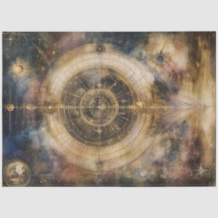 Papel De Seda Gráfico Astrológico de Mapa Celestial de Desanexaç