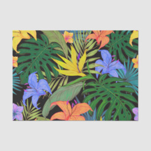 Papel De Seda Gráfico da Flor Tropical Hawaii Aloha