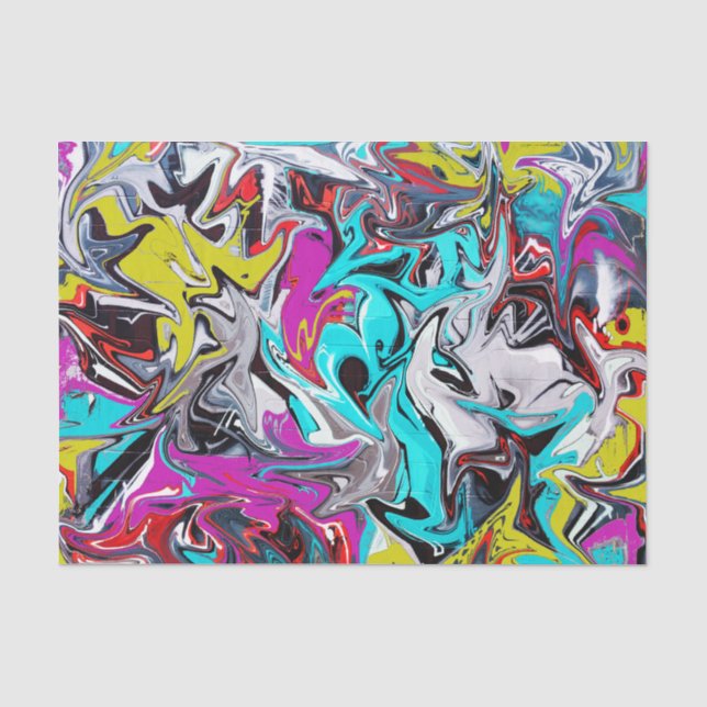 Papel De Seda Grafite Abstrato  (Frente )