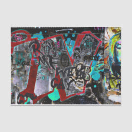 Papel De Seda Grafite Black Red Urban Street Wall Art