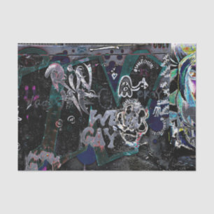 Papel De Seda Grafite Black White Urban Street Grunge Wall Art