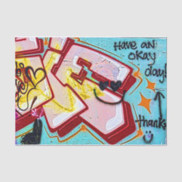 Papel De Seda Grafite Blue Pink Urban Street Wall Art