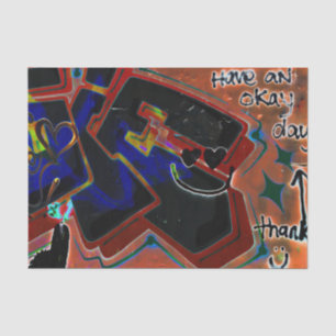 Papel De Seda Grafite Brown Black Painted Urban Street Wall Art