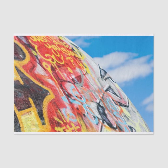 Papel De Seda grafite do planeta (Frente )