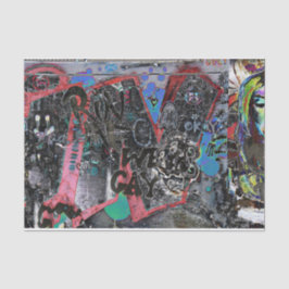 Papel De Seda Grafite Red Black Letters Urban Street Wall Art