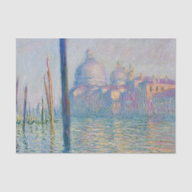 Papel De Seda Grand Canal Monet Venice Italy Classic Painting (Frente )