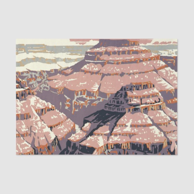 Papel De Seda Grand Canyon Western Graphic Art American (Frente )