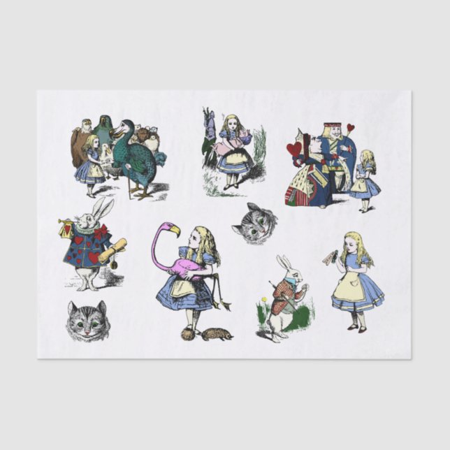 Papel De Seda Grande Alice no artesanato clássico do decoupage (Frente )