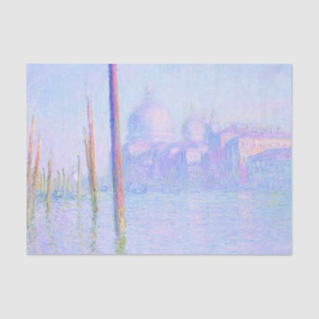 Papel De Seda Grande Canal em Veneza (por Claude Monet) (Frente )