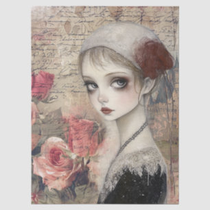 Papel De Seda Grande Dissociação entre Garota Gótica Vitoriana e