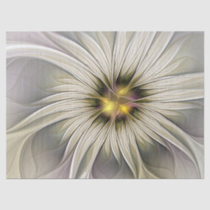 Papel De Seda Grande Flor de Marfim, Abstrato Moderna Arte Fract
