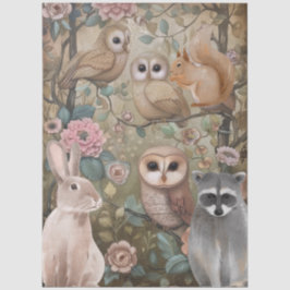 Papel De Seda Grande Floresta Florestal Cria Dissociação Floral