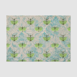 Papel De Seda Grande Inseto Verde