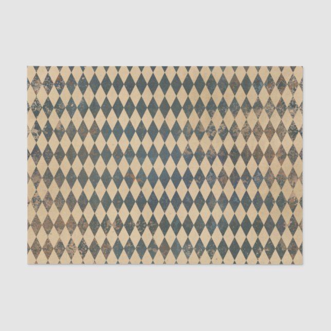 Papel De Seda Grande padrão de Harlequin Diamond (Frente )