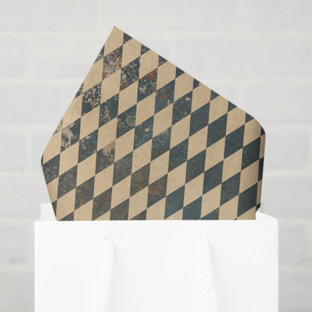 Papel De Seda Grande padrão de Harlequin Diamond (Sacola de presentes)