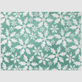 Papel De Seda Grandes Flocos Brancos de Neve Caindo em Fundo Ver