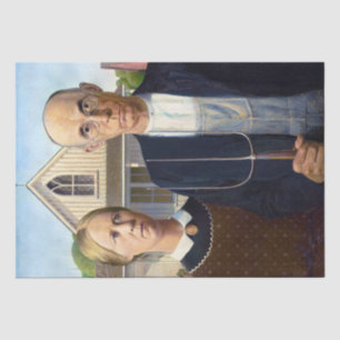 Papel De Seda Grant Wood Gótica Americana (1930)