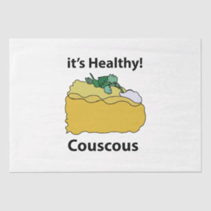 Papel De Seda Grão de Cuscuz Comida Saudável Aniversário