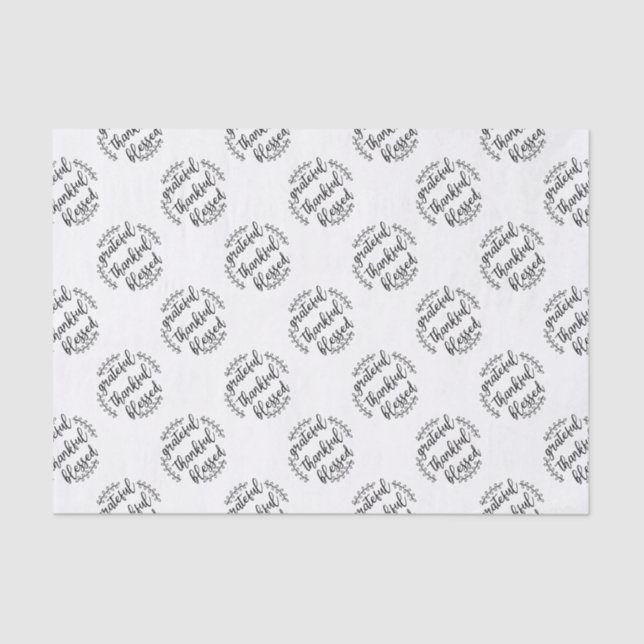 Papel De Seda Grata Graças Abençoado (Frente )