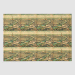Papel De Seda Gravura Antiga de Paris Vintage