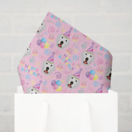 Papel De Seda Great Pyrenees Tissue Paper in Pink