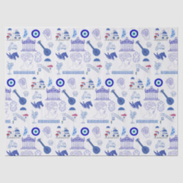 Papel De Seda Greece Blue and White