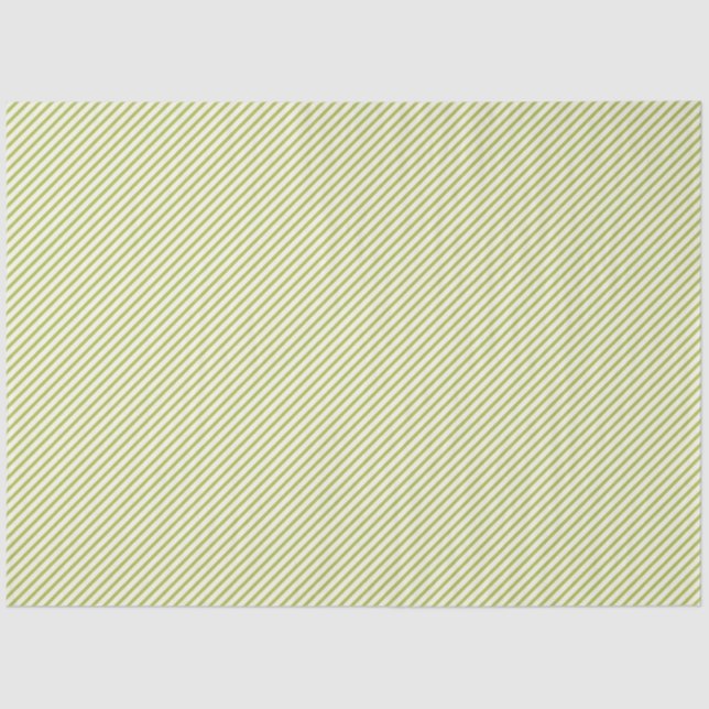 Papel De Seda Green Candy Cane Stripe Natal (Frente )