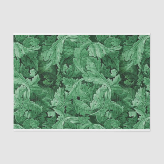 Papel De Seda Green Leaves (por William Morris) (Frente )