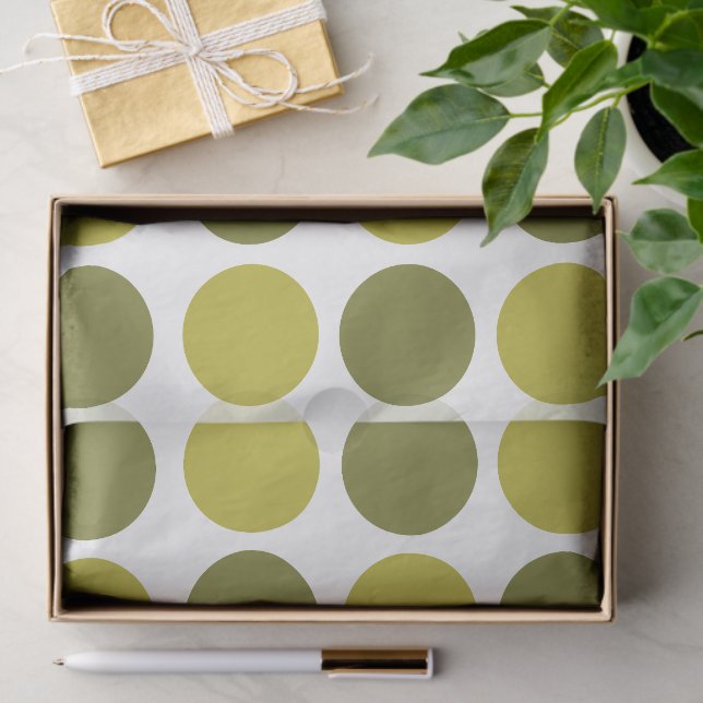 Papel De Seda Green Polka Dots  (Presente)