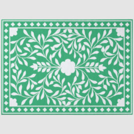Papel De Seda Green Traditional Bone Inlay Decoupage Paper