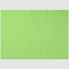 Papel De Seda Green With White Polka Dots