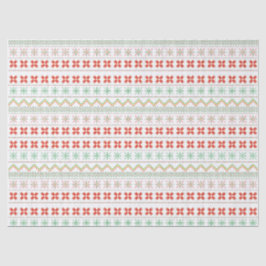 Papel De Seda Green-Yellow-Red Pixel knit Pattern